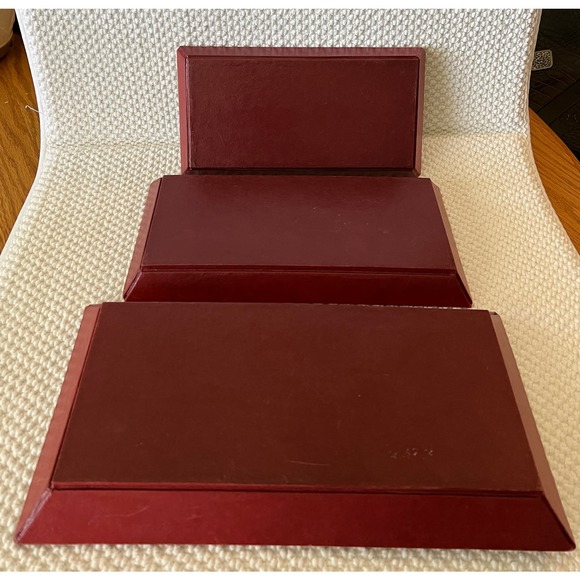 Oriental Design Paper Mache Nesting Sushi Dresser Trays 3 piece - Picture 2 of 8